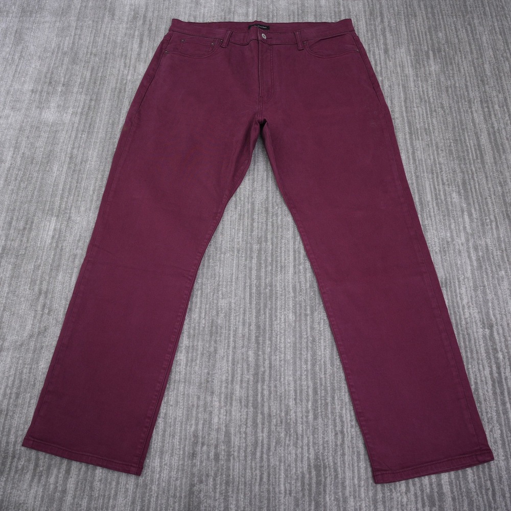 Lucky Brand 121 Heritage Slim Burgundy Stretch Jeans Mens 40x32 Fit 41X32.5 - Picture 1 of 12